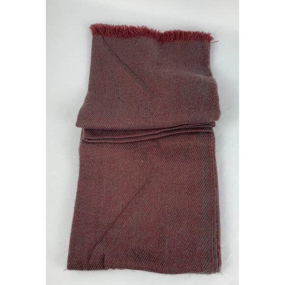 Goodfellow & Co Striped Burgundy Fringe Scarf. Men's One Size - Picture 4 of 4